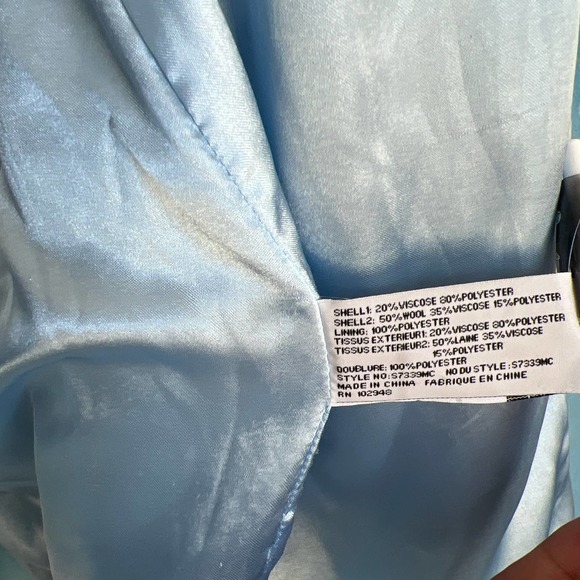 Tulle WMNs blue and white coat szS - Picture 9 of 10